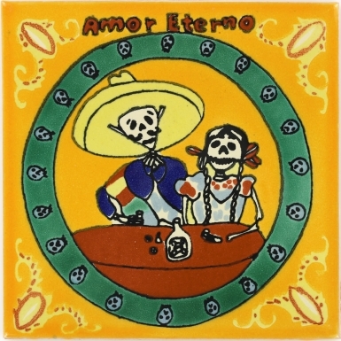 Amor Eterno with Yellow Talavera Mexican Tile