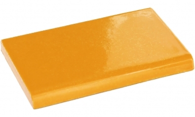 2" x 4.25" Surface Bullnose: Tangerine Yellow - Talavera Mexican Tile