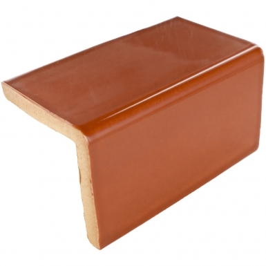2" x 2" x 4.25" V-Cap: Rust - Talavera Mexican Tile