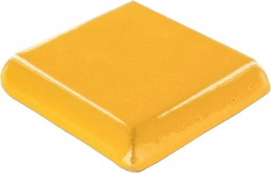 2.125" Double Surface Bullnose: Gold Yellow - Talavera Mexican Tile