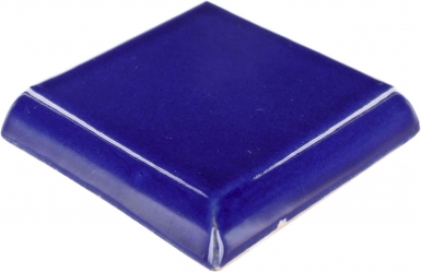 2.125" Double Surface Bullnose: Cobalt Blue - Talavera Mexican Tile