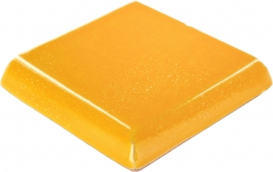2.125" Double Surface Bullnose: Tangerine Yellow - Talavera Mexican Tile