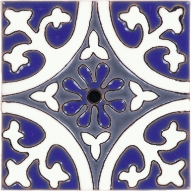 La Quinta White & Blue 2 Gloss Santa Barbara Ceramic Tile