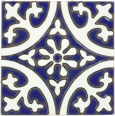 La Quinta White & Blue 1 Gloss Santa Barbara Ceramic Tile