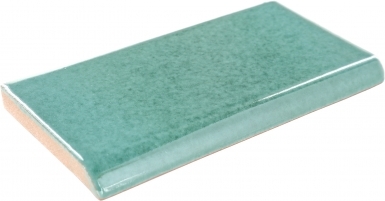 2" x 4.25" Surface Bullnose: Jade Gloss Santa Barbara - Ceramic Tile