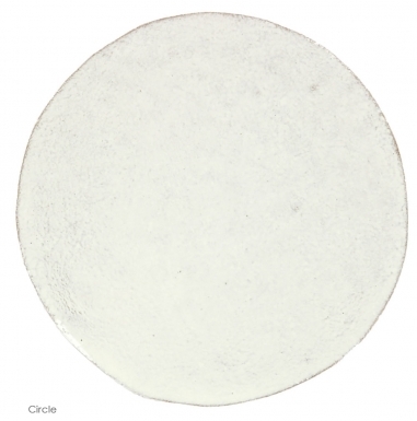 6" x 6" Ivory Gloss Circle - Tierra High Fired Glazed Field Tile