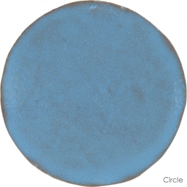 6" x 6" Turquoise Gloss Circle - Tierra High Fired Glazed Field Tile