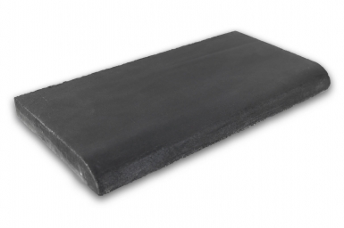 4" x 8" Surface Bullnose: Black - Barcelona Cement Floor Tile