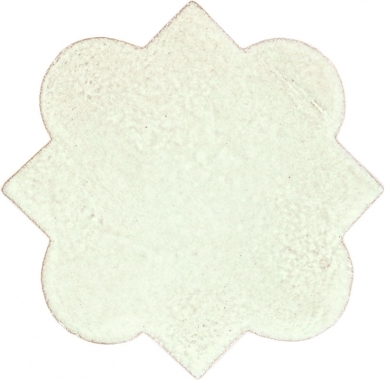 4.625" x 4.625" Vainilla Gloss Mudejar 2 - Tierra High Fired Glazed Field Tile