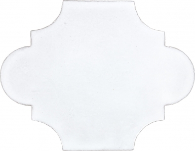 8.375" x 10.625" Pure White Gloss Arabesque 2 - Tierra High Fired Glazed Field Tile