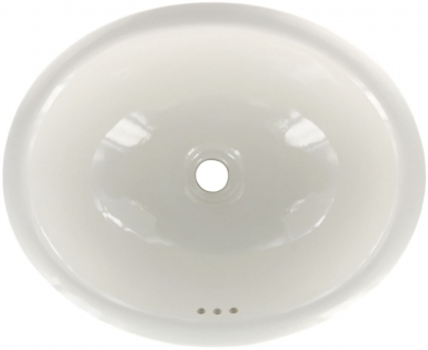 Off-White - Oval Drop In Bathroom Sink