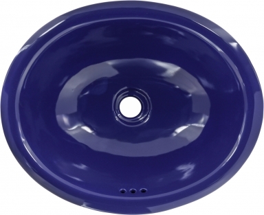 Midnight Blue - Oval Drop In Bathroom Sink