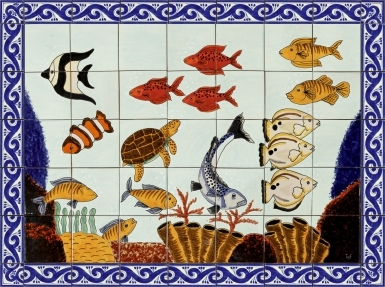 Cozumel Ceramic Tile Mural