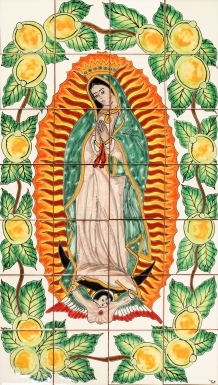 Virgin Mary Ceramic Tile Mural