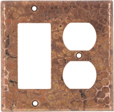 Natural Rocker/Outlet - Copper Switchplate