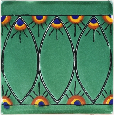 Green Peacock Terra Nova Mediterraneo Ceramic Tile