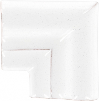 2.625" Chair Rail Corner: Snow White - Terra Nova Mediterraneo Ceramic Tile