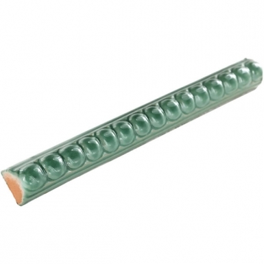 .75" x 8" Pearl Liner: Light Green - Terra Nova Mediterraneo Ceramic Tile
