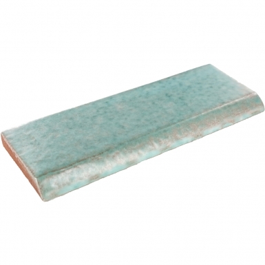 2.125" x 5.75" Surface Bullnose: Lucite Green - Siena Ceramic Tile