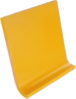 6" x 6.125" Cove Base: Tangerine Yellow - Talavera Mexican Tile