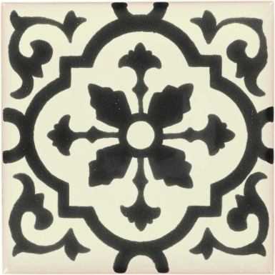 Amria Black Talavera Mexican Tile