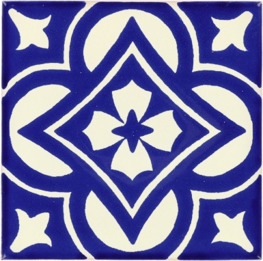 Ankara Blue Talavera Mexican Tile