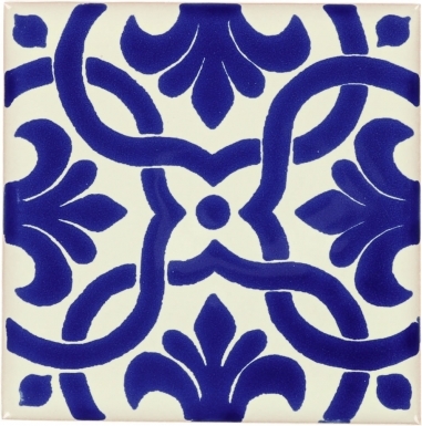 Hassania Blue Talavera Mexican Tile