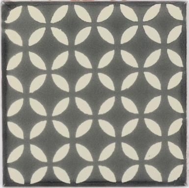 Gray Petals Talavera Mexican Tile