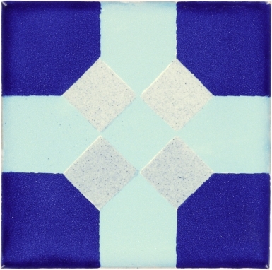 Blue Cross Roads Talavera Mexican Tile