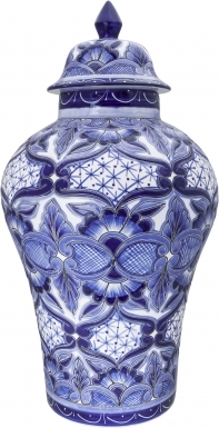 Tula Blue & White - Small Ceramic Ginger Jar