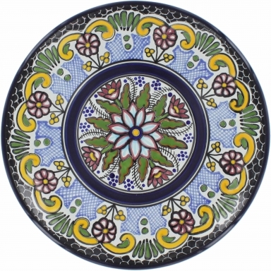 Puebla Traditional Ceramic Talavera Plate N. 13