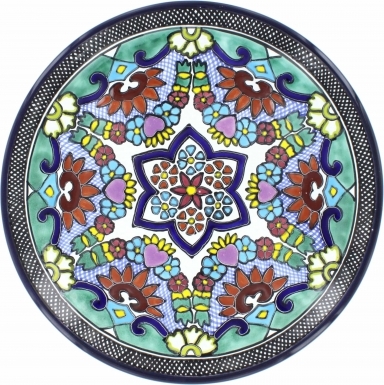 Puebla Traditional Ceramic Talavera Plate N. 14