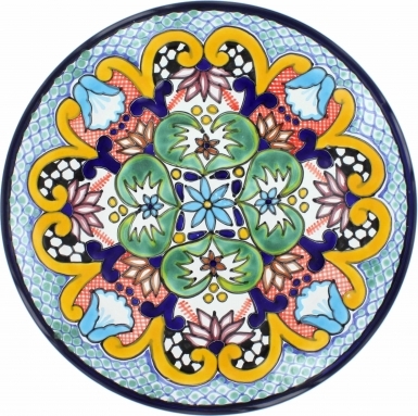 Puebla Traditional Ceramic Talavera Plate N. 15