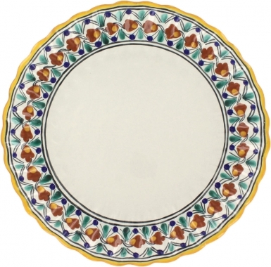 Puebla Classic Ceramic Talavera Scalloped Plate N. 1