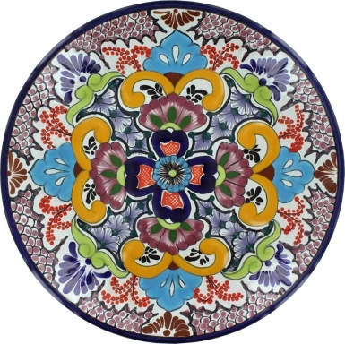 Puebla Classic Ceramic Talavera Plate N. 7