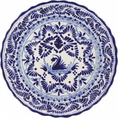 Puebla Classic Ceramic Talavera Scalloped Plate N. 4