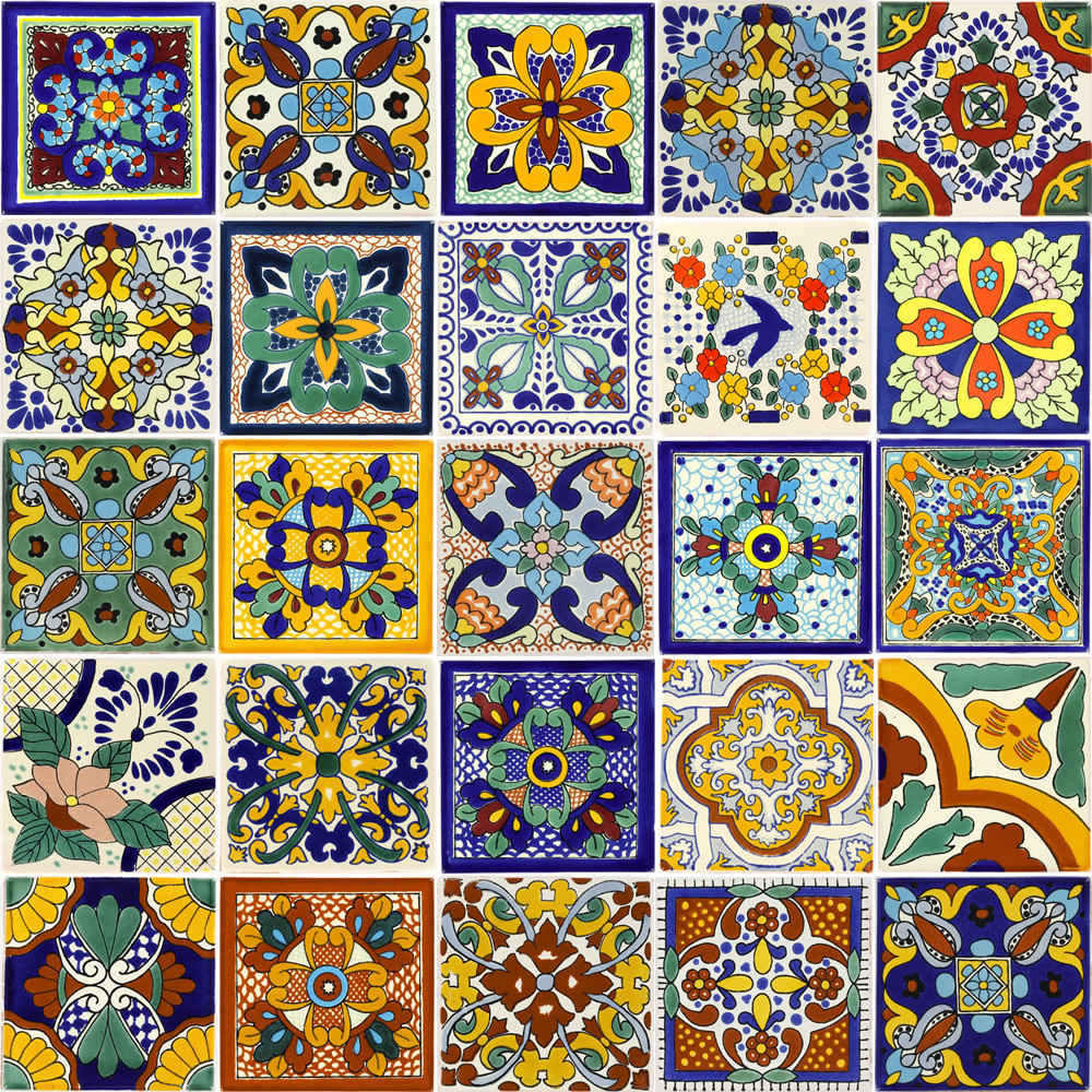 X6065 1 Talavera Ceramic Mexican Decorative Tile Set 1 